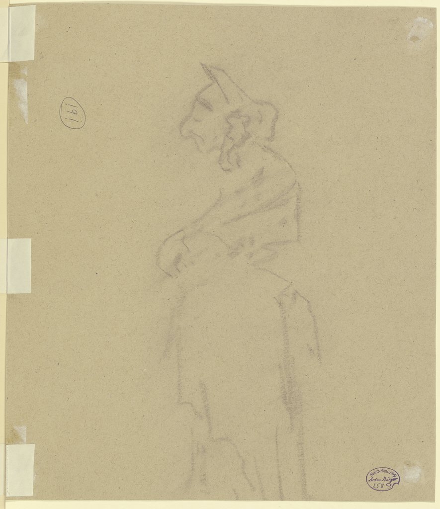Caricature of an old woman in a lace bonnet - Digital Collection