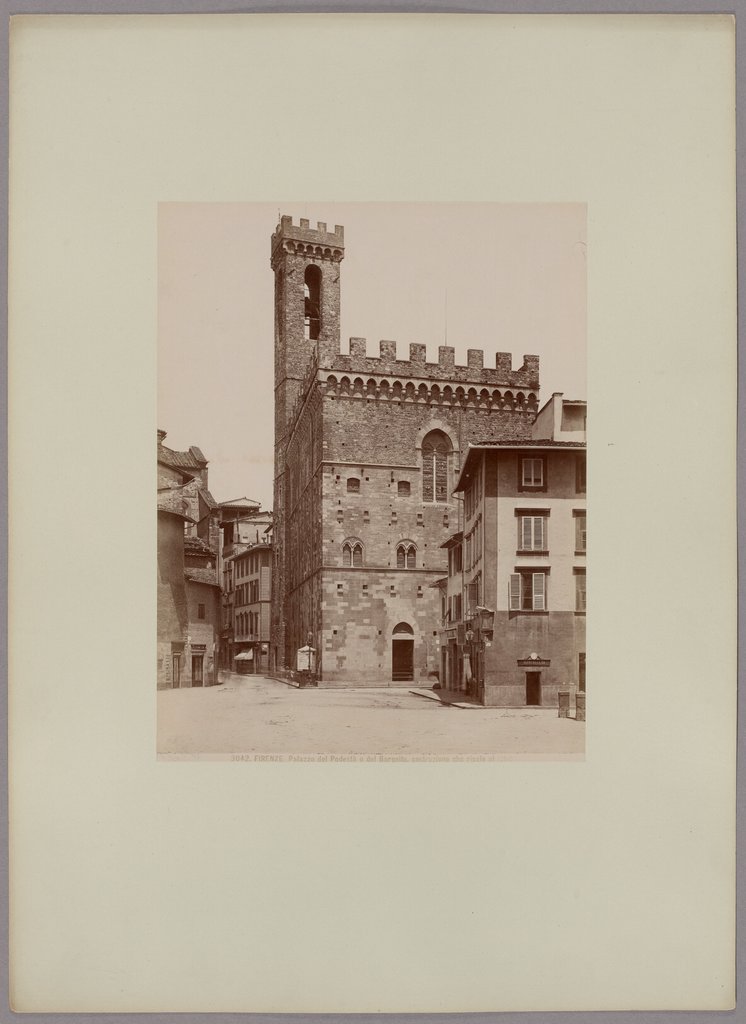 Florence: Palazzo del Podestà or Bargello, building from the year