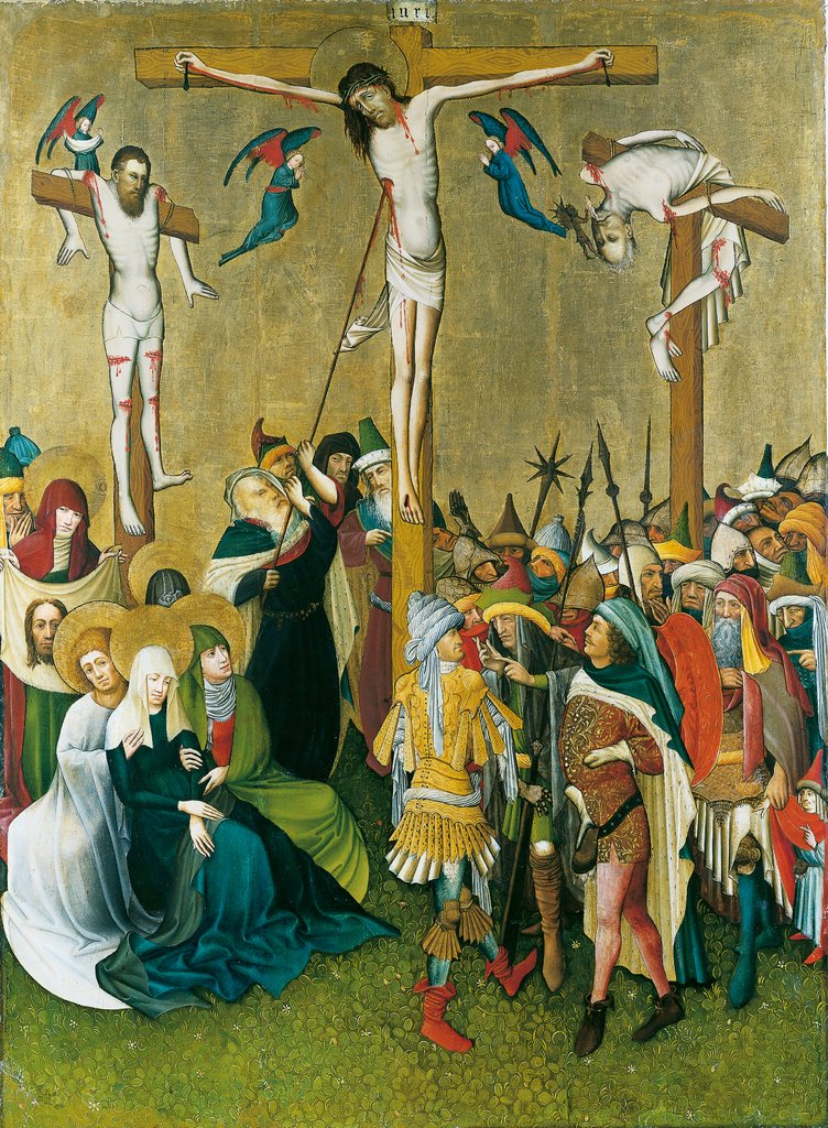 Christ crucified between the two thieves: 'The three crosses