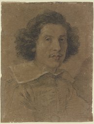 Gian Lorenzo Bernini, Männliches Porträt im Dreiviertelprofil nach rechts, ca. 1635