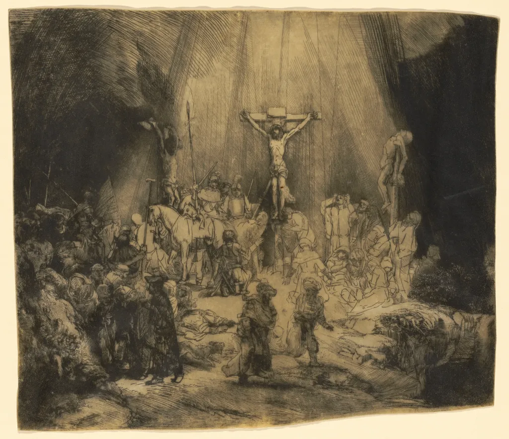 Christ crucified between the two thieves: 'The three crosses