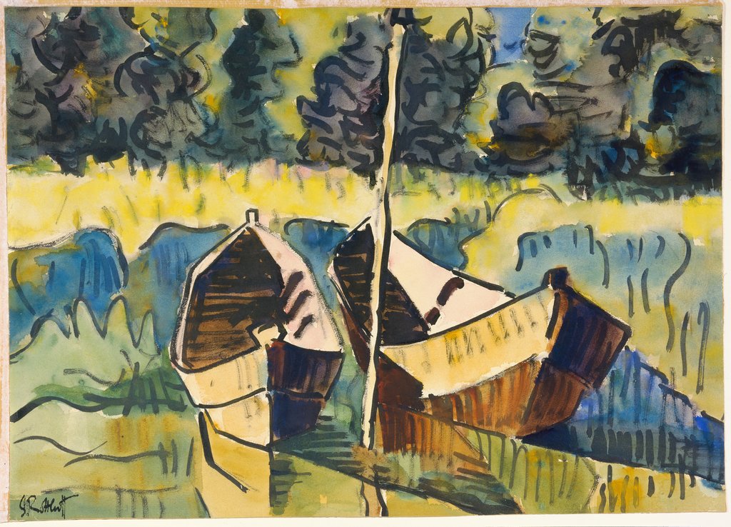 Landschaft mit Booten