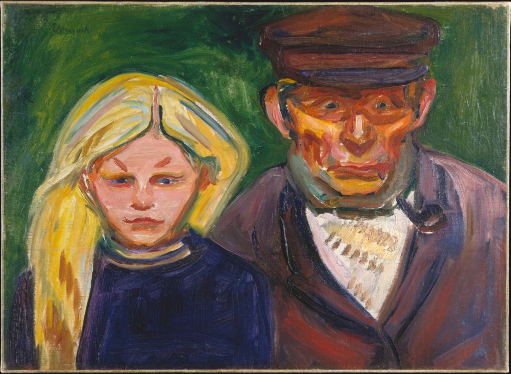 Alter Fischer mit Tochter
