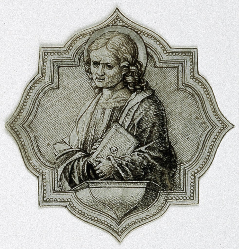 Vierpaß mit Johannes dem Evangelisten