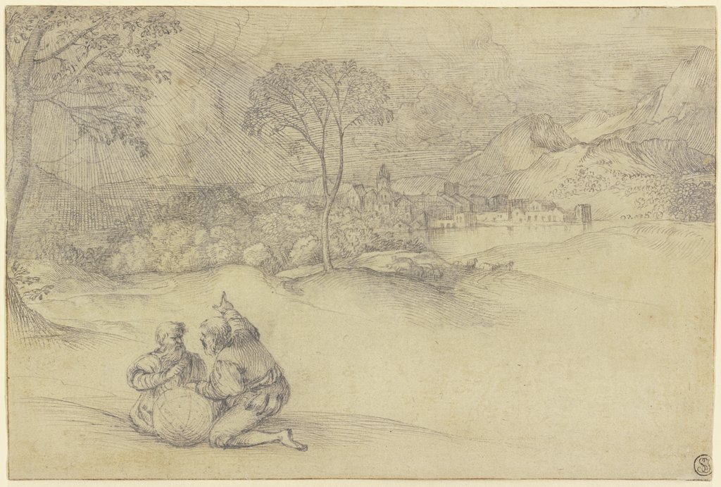 Landschaft mit zwei Astronomen