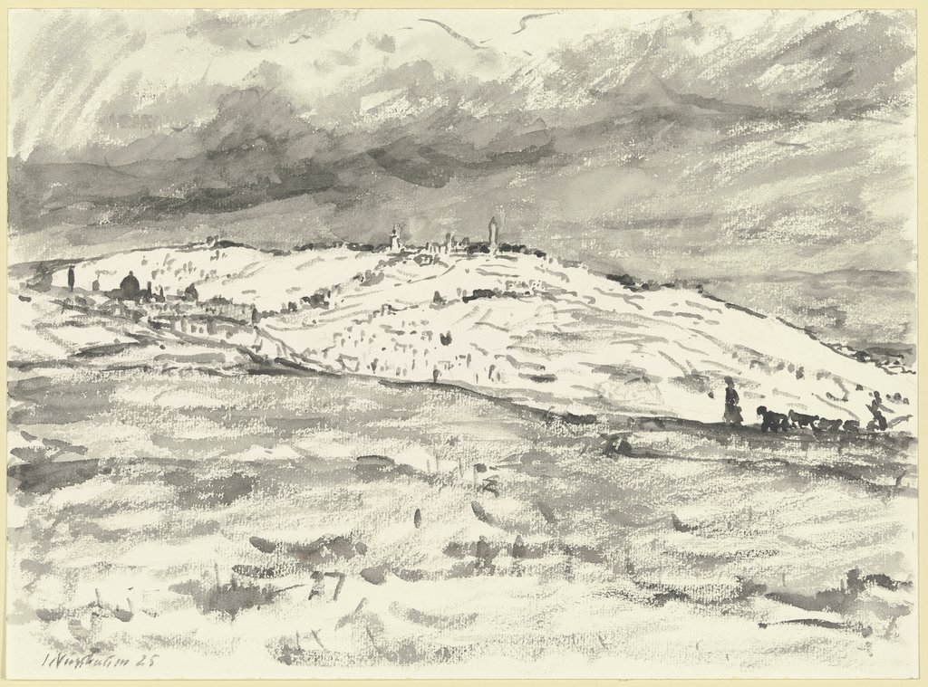 Jerusalem, Blick auf Ölberg und Tempelplatz von Südwest