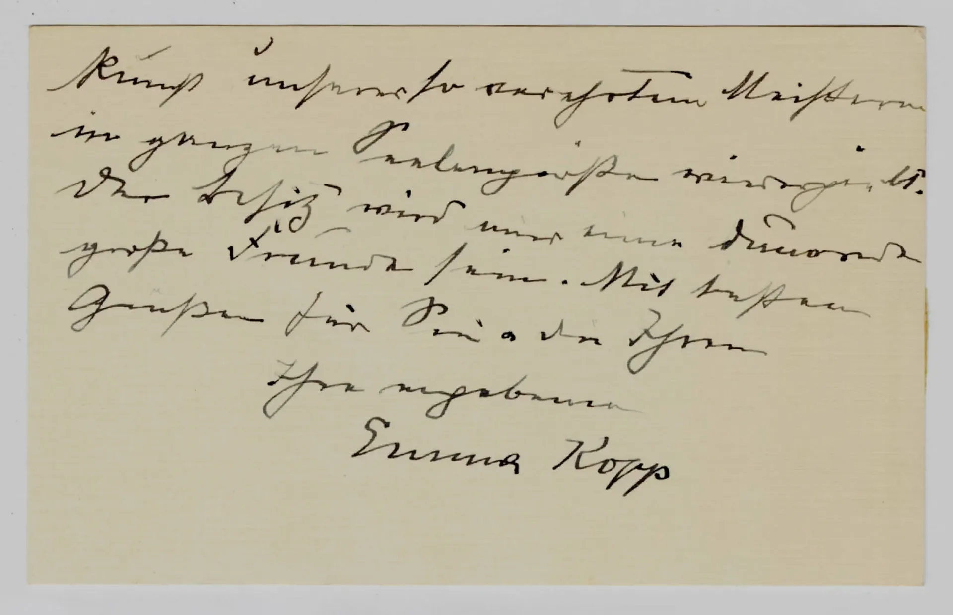 Brief von Emma Kopp an Carli und Hermann Jughenn, 7. Februar 1939