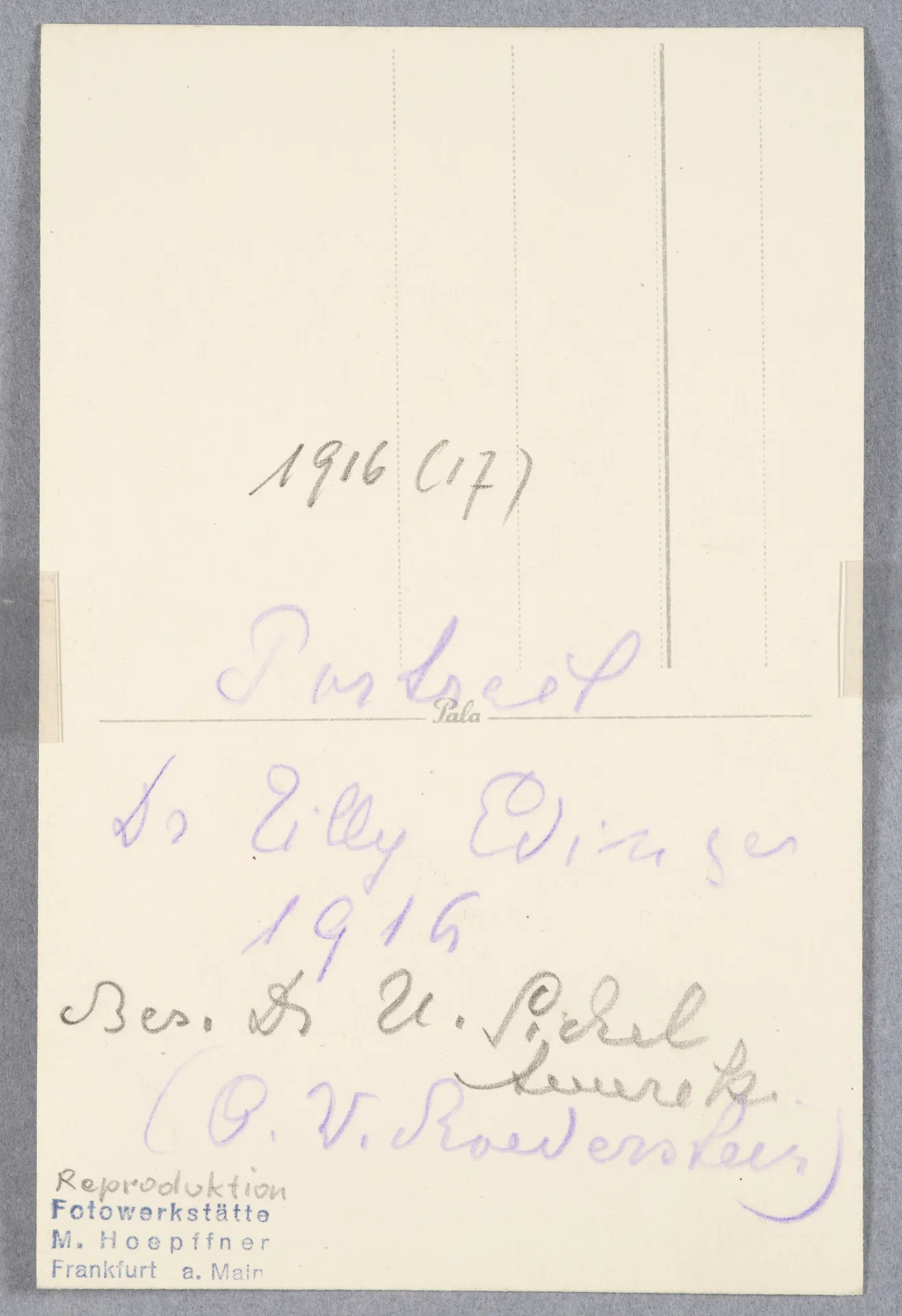 Ottilie W. Roederstein, Dr. Tilly Edinger, Gemälde, 1916