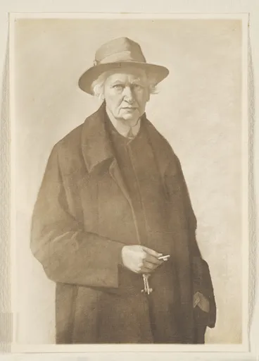 Ottilie W. Roederstein, Selbstbildnis mit Schlüsseln, Gemälde, 1936