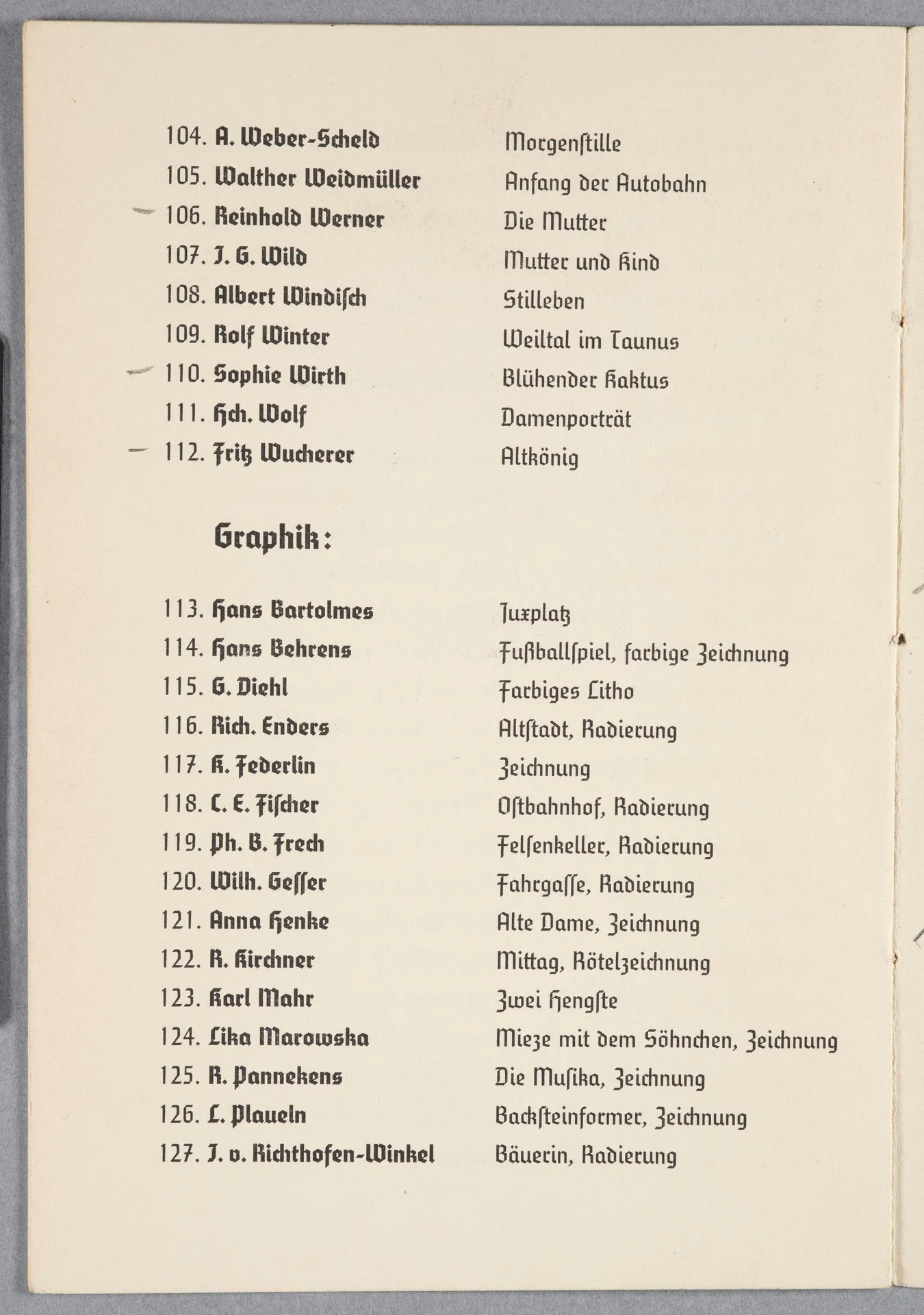 Kraft durch Freude. 1. Kunstausstellung im Frankfurter Kunstverein