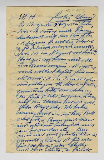 Brief von Ottilie W. Roederstein an Elisabeth H. Winterhalter, 16. Oktober 1937