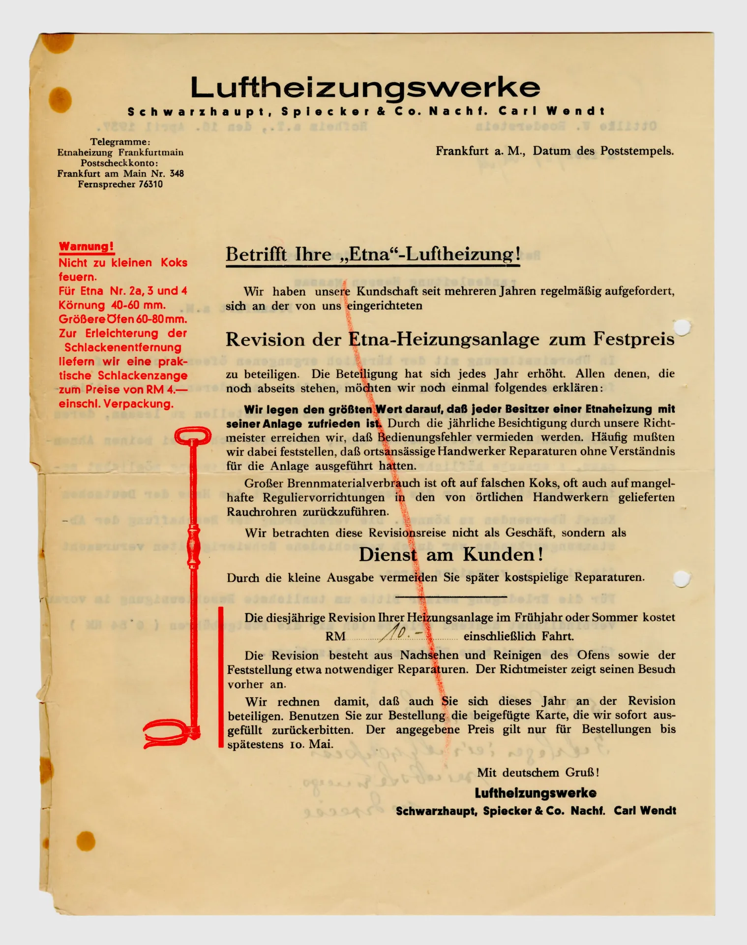 Brief von Ottilie W. Roederstein an die Reichskammer der bildenden Künste Hessen-Nassau, 16. März 1937