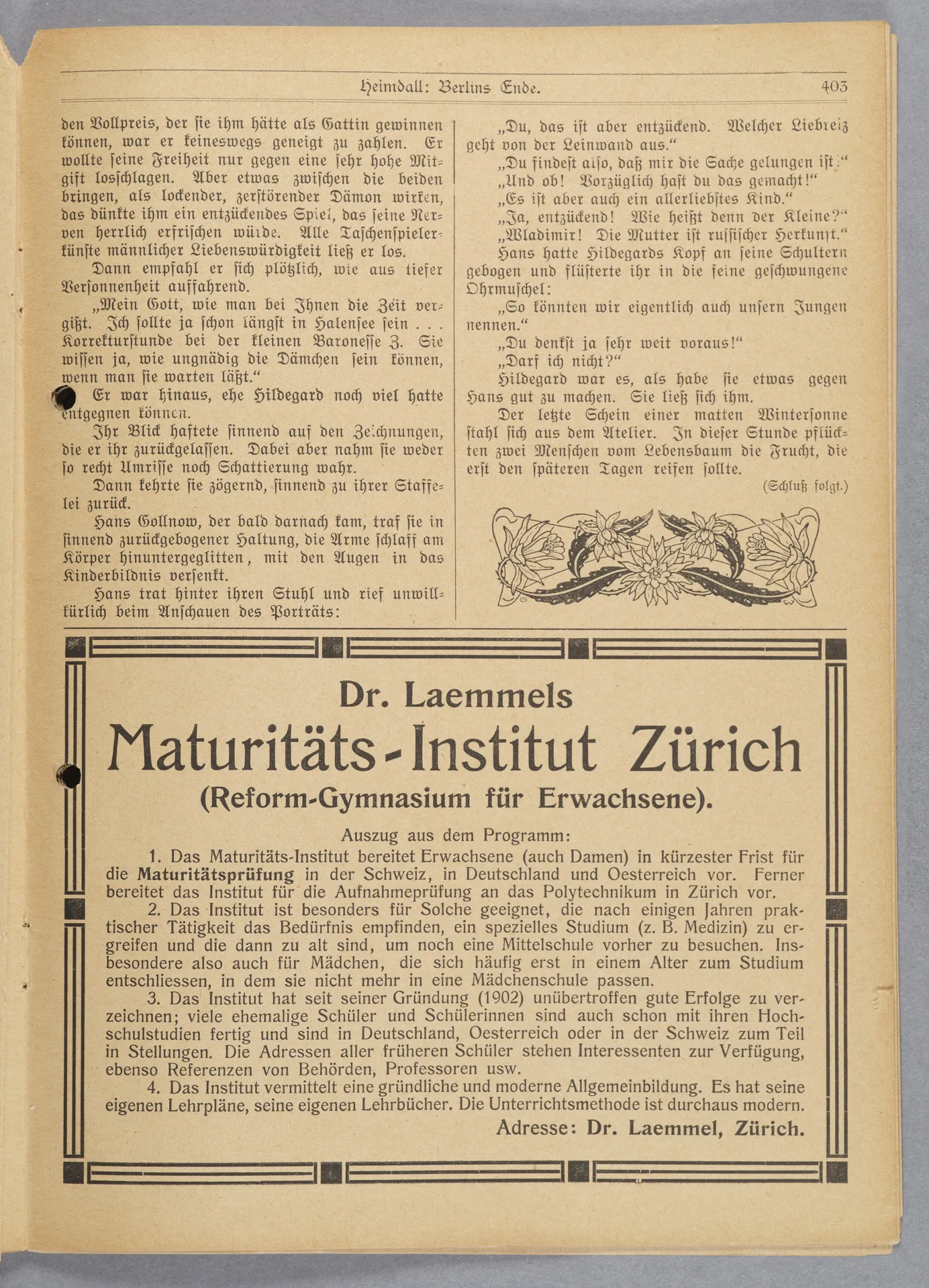 Elisabeth Mentzel und Julia Virginia Laengsdorff, Frankfurt a. M. und seine Frauen, in: Frauen-Rundschau, Jahrgang 8, Heft 14 [1907]