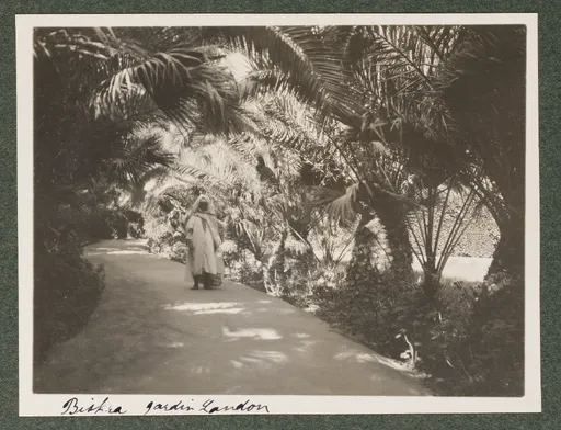Der Reiseführer im Landon Garten in Biskra