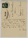 Postkarte von Hermann Hesse an Ottilie W. Roederstein, 16. Januar 1935