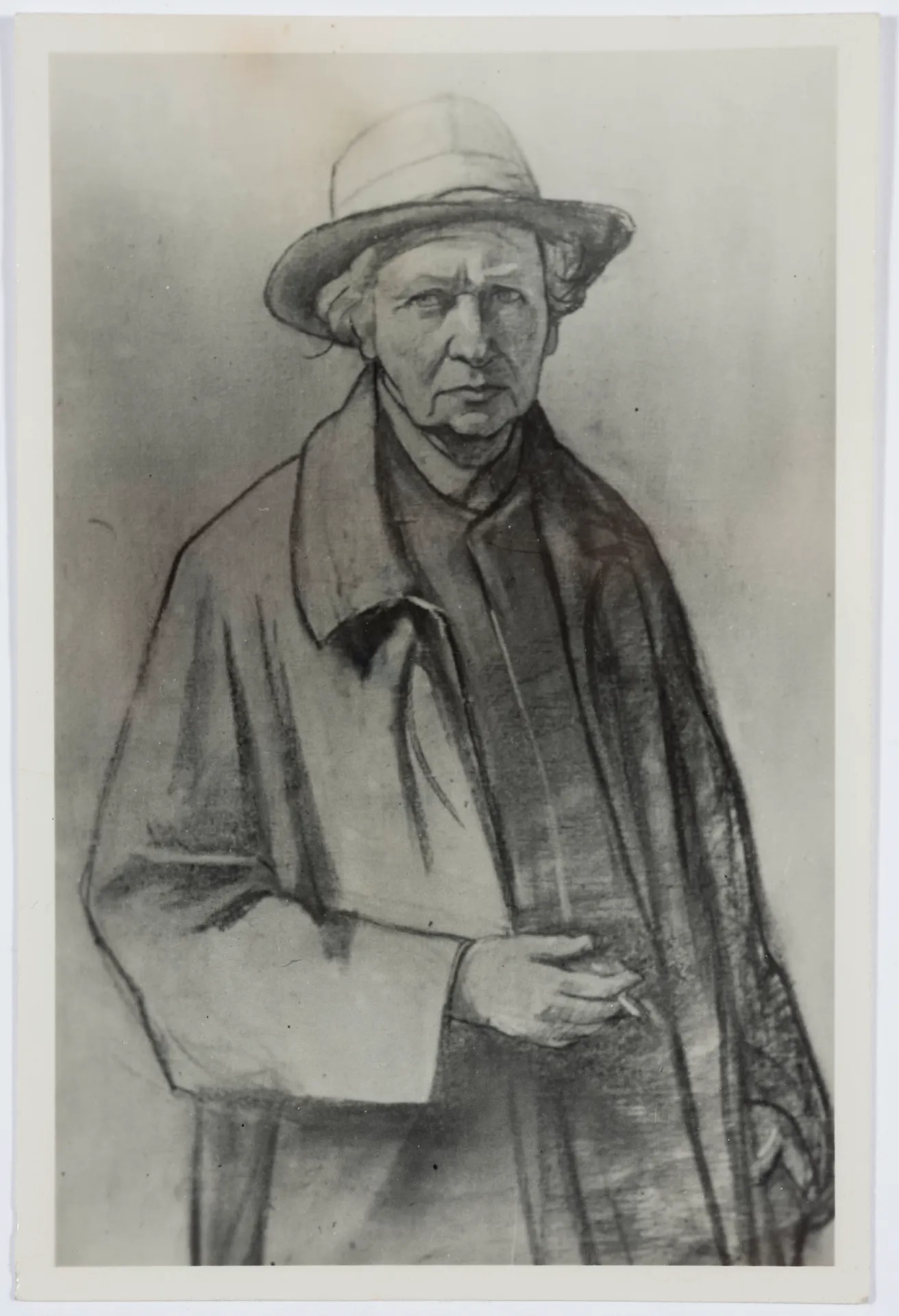 Ottilie W. Roederstein, Selbstbildnis mit Schlüsseln, Unterzeichnung, 1935