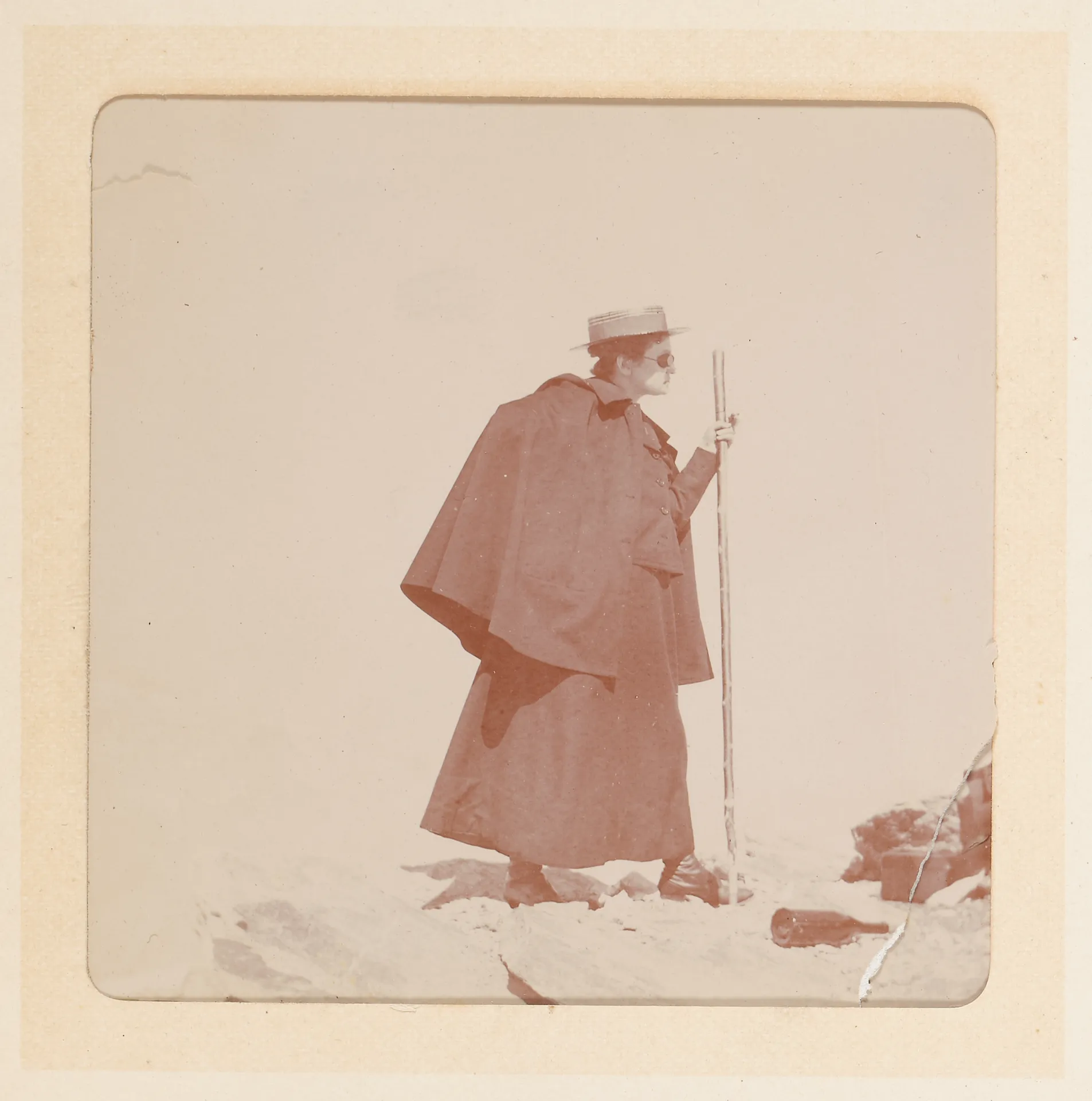 Ottilie W. Roederstein auf dem Berg im Oberengadin