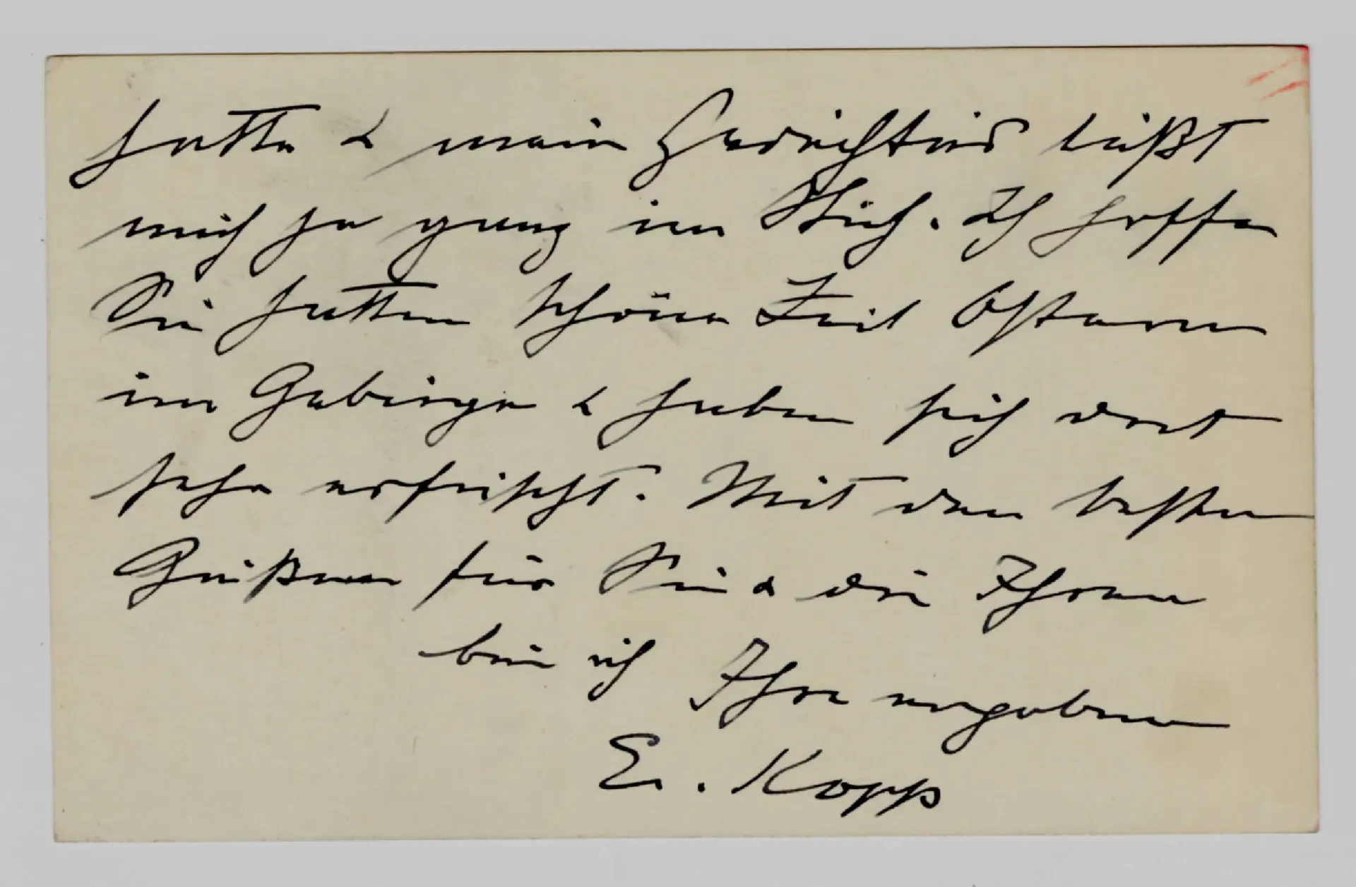 Brief von Emma Kopp an Hermann Jughenn, 24. April 1939