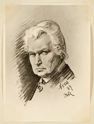 Ottilie W. Roederstein, Selbstbildnis, Zeichnung, November 1929