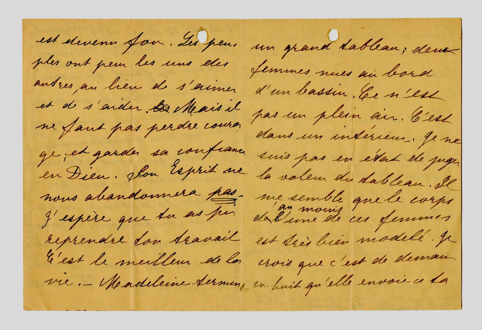 Brief von Jeanne Smith an Ottilie W. Roederstein, 18. März 1934