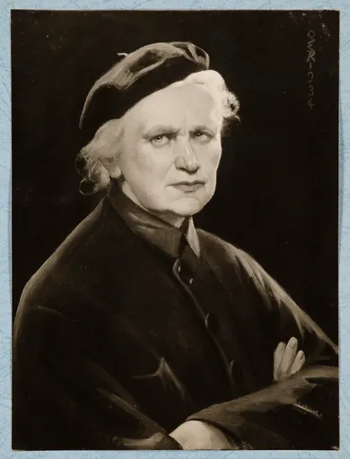Ottilie W. Roederstein, Selbstbildnis mit Baskenmütze, Gemälde, 1934
