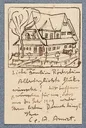 Postkarte von Cuno und Anna Amiet an Ottilie W. Roederstein, 1. Januar 1909