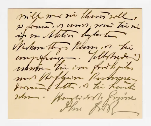 Brief von Ottilie W. Roederstein an Julia Virginia Scheuermann, 11. Januar 1910