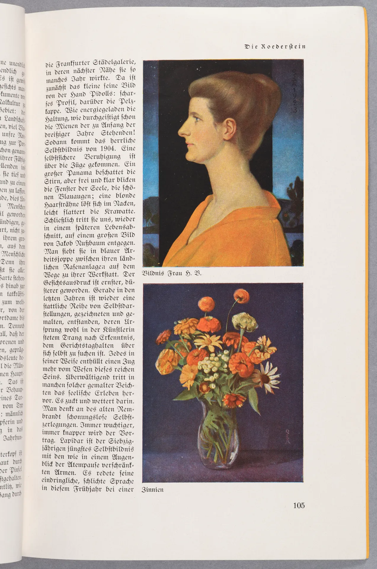 Julia Virginia Laengsdorff, Die Roederstein, in: Westermanns Monatshefte, Sonderabdruck aus dem 74. Jahrgang, September 1929 bis August 1930