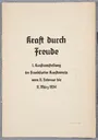 Kraft durch Freude. 1. Kunstausstellung im Frankfurter Kunstverein vom 11. Februar bis 11. März 1934, Ausstellungskatalog