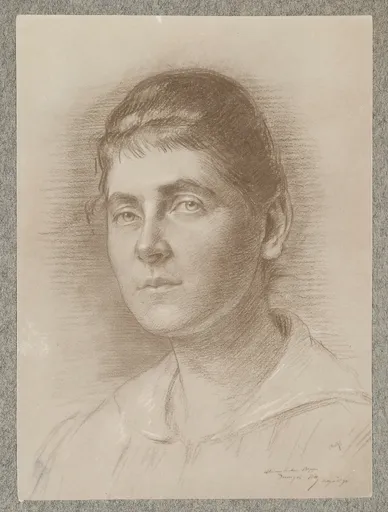 Ottilie W. Roederstein, Gabriele Gräfin von Wartensleben, Zeichnung,1898