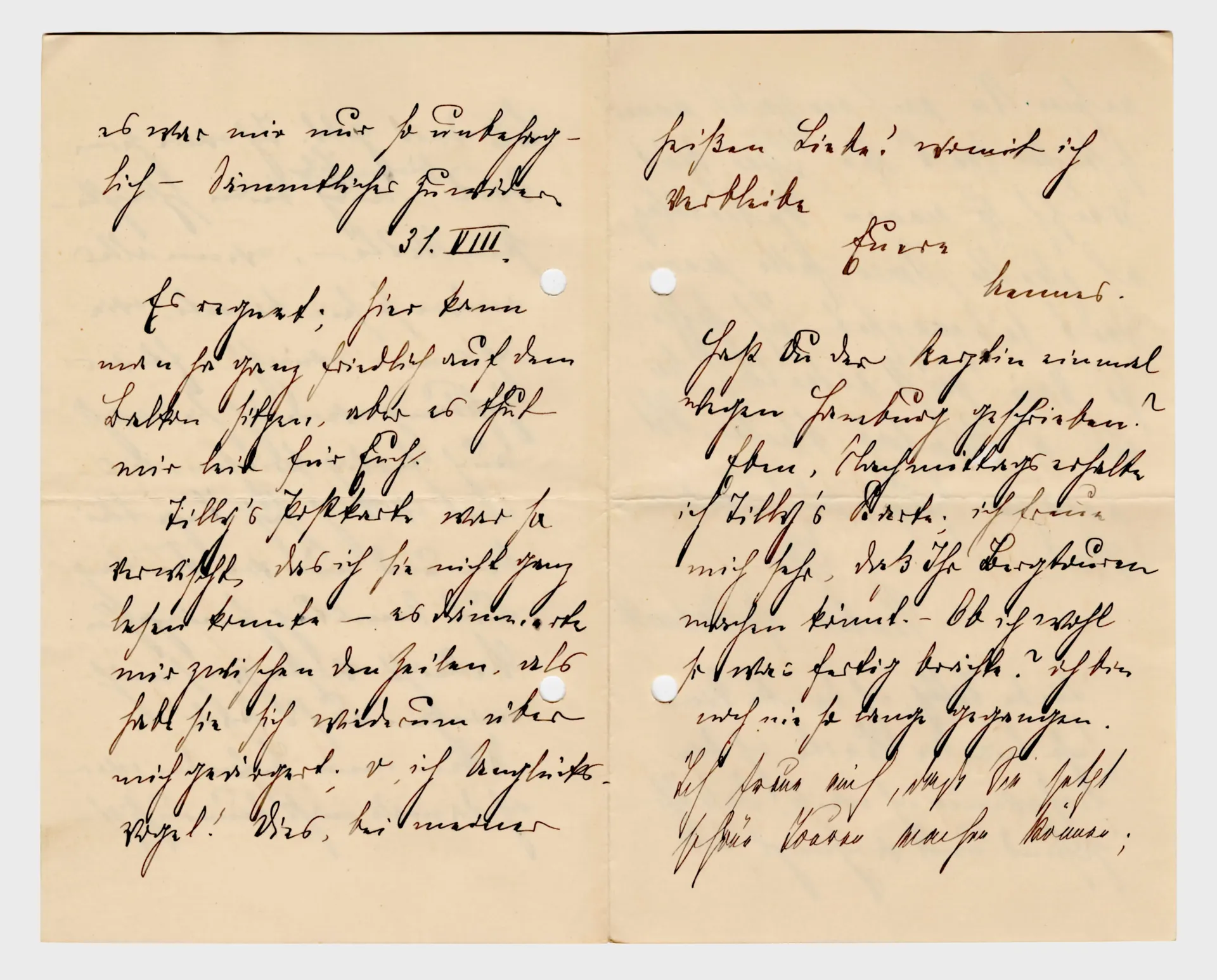 Brief Anna Edinger an Elisabeth H. Winterhalter und Ottilie W. Roederstein, 30. und 31. August 1898