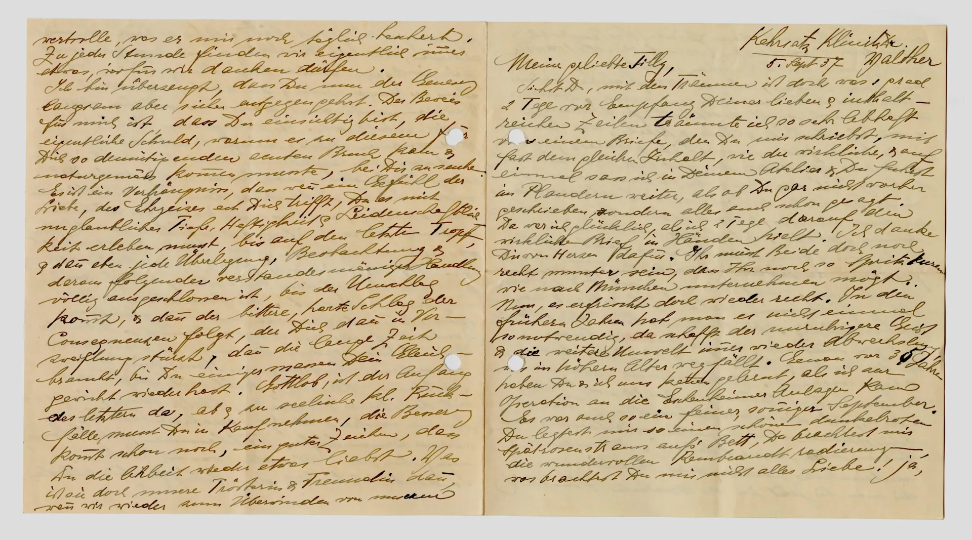 Brief von Martha Sommer an Ottilie W. Roederstein, 5. September 1937