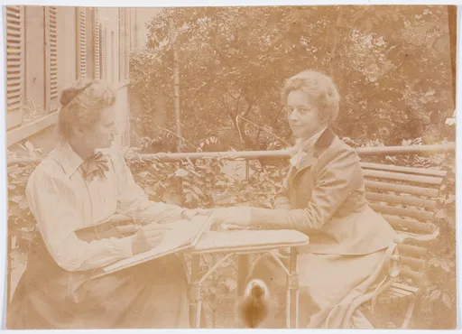 Ottilie W. Roederstein beim Zeichnen von Elisabeth H. Winterhalter