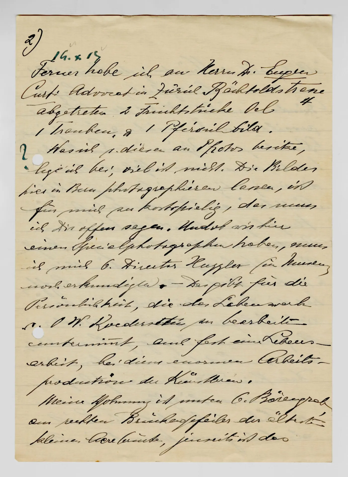 Brief von Martha Sommer an Elisabeth H. Winterhalter, um 1939