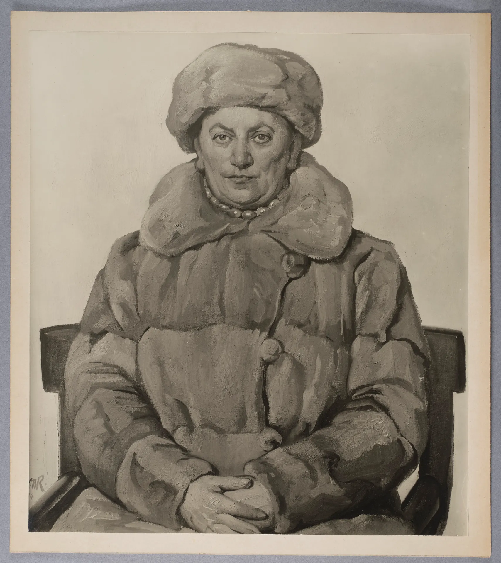 Ottilie W. Roederstein, Emma Kopp im Pelzmantel, Gemälde, 1914