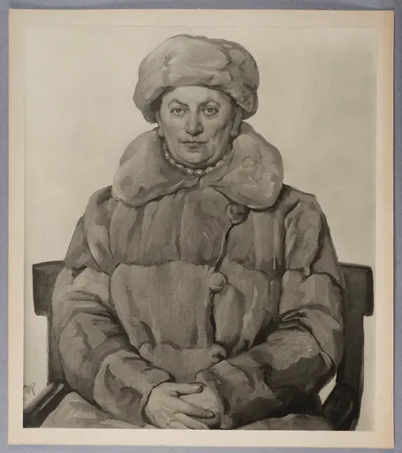 Ottilie W. Roederstein, Emma Kopp im Pelzmantel, Gemälde, 1914
