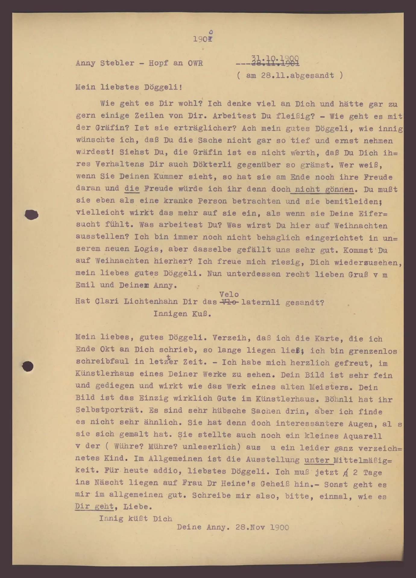 Ständige Ausstellung moderner Kunstwerke im Künstlerhaus Zürich 1900 (Weihnachtsausstellung Zürcher Künstler)