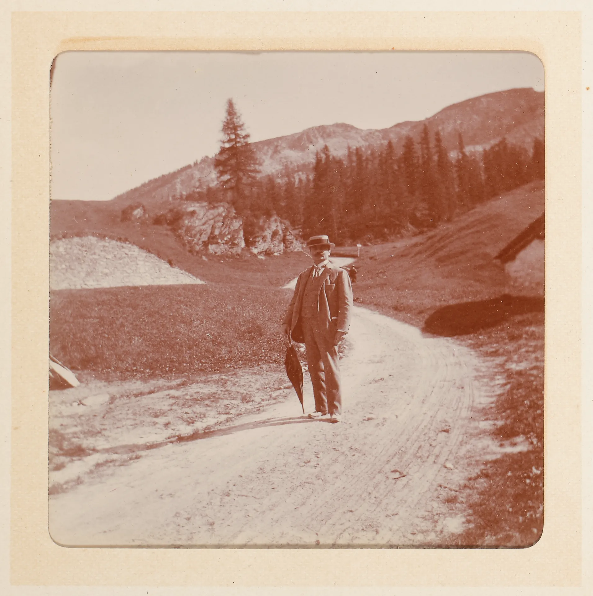 Mann vor einer Schweizer Landschaft