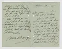 Brief von Pauline Kowarzik an Ottilie W. Roederstein, 28. November 1910