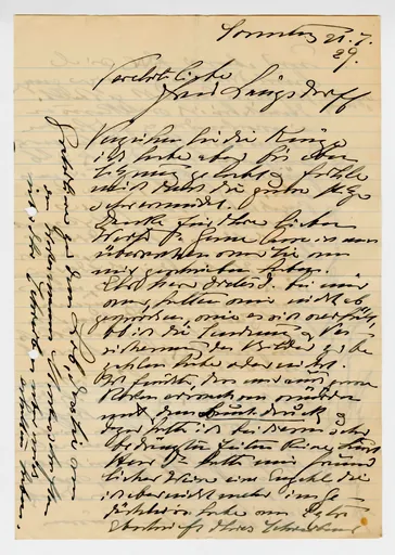 Brief von Ottilie W. Roederstein an Julia Virginia Laengsdorff, 21. Juli 1929