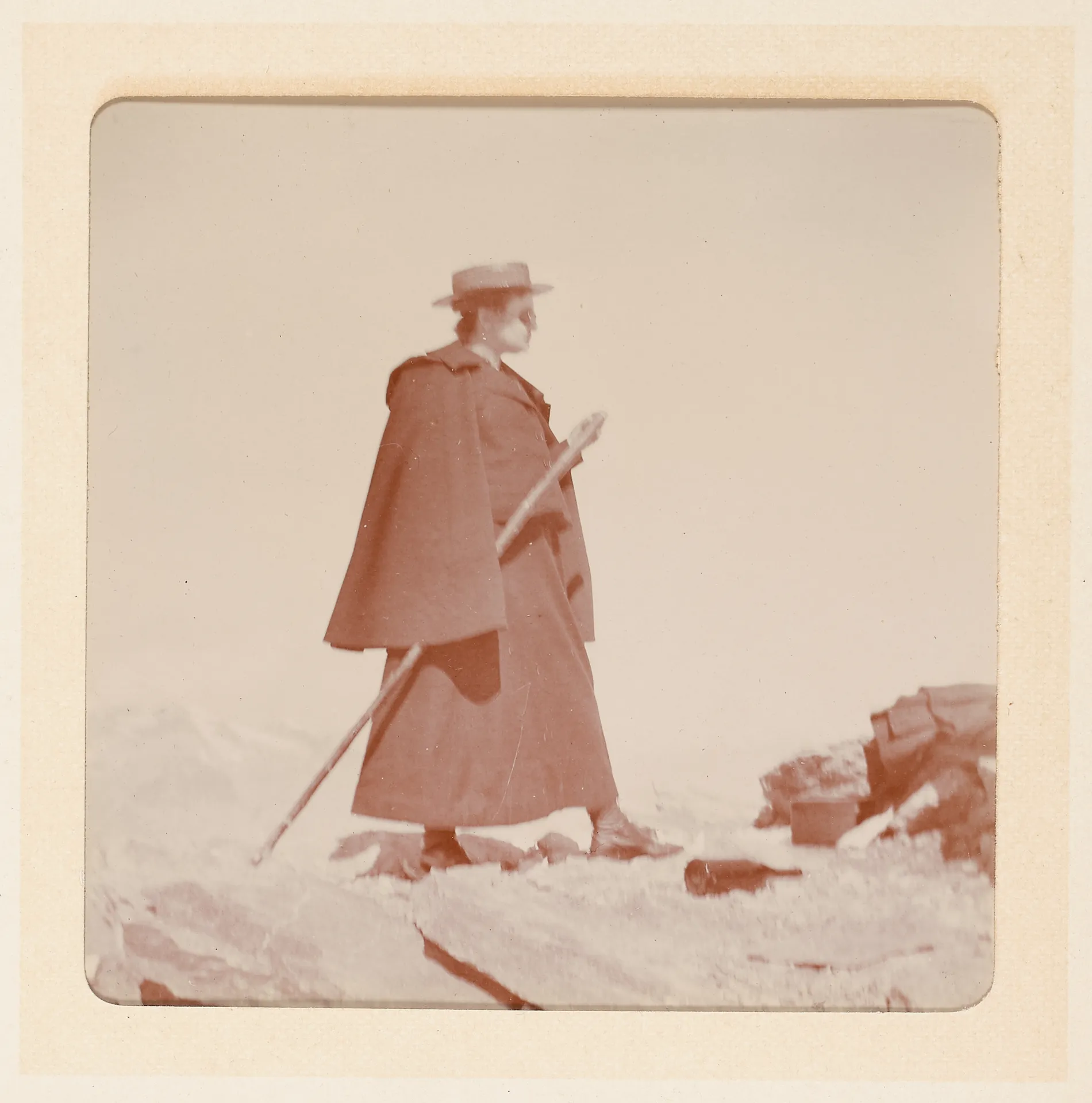 Ottilie W. Roederstein auf dem Berg im Oberengadin