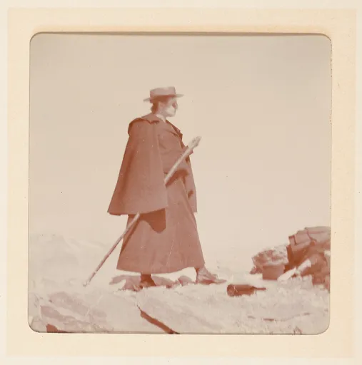 Ottilie W. Roederstein auf dem Berg im Oberengadin