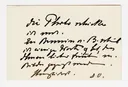 Brief von Ottilie W. Roederstein an Julia Virginia Scheuermann, 6. März 1907