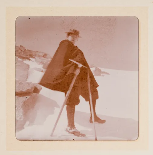 Ottilie W. Roederstein auf dem Berg im Oberengadin