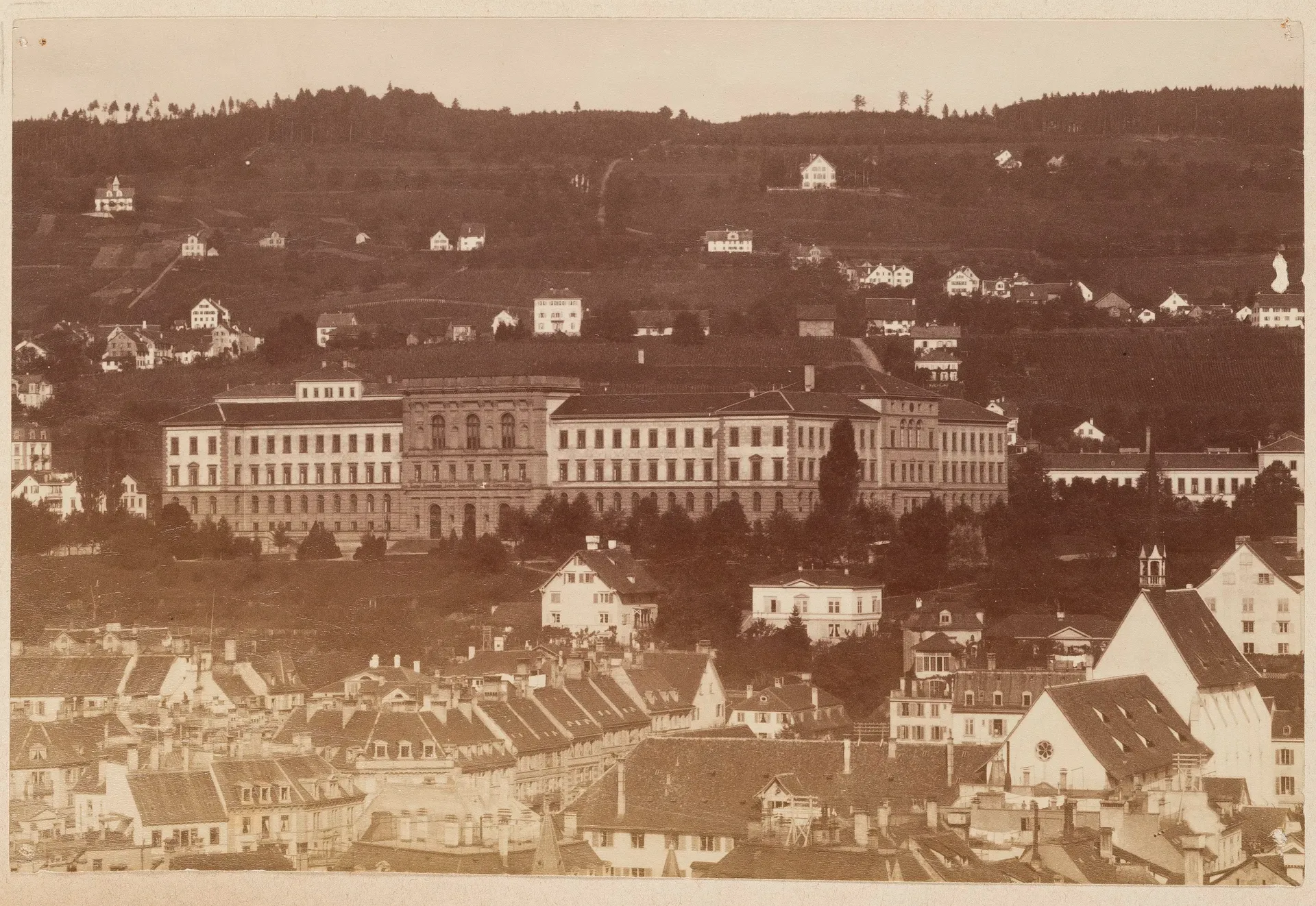 Stadtansicht von Zürich, Blick auf das Polytechnikum