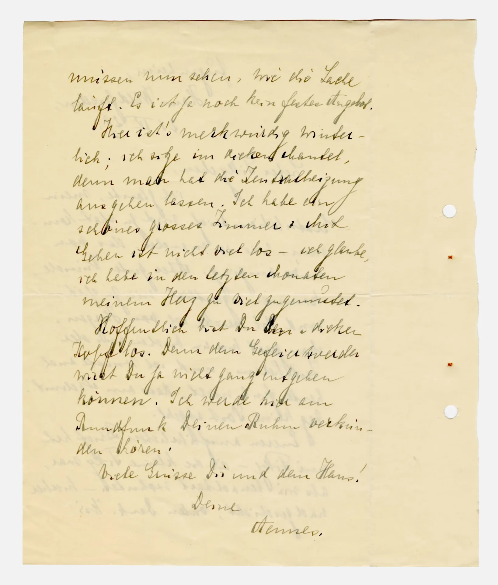 Brief von Anna Edinger an Ottilie W. Roederstein, 21. April 1929