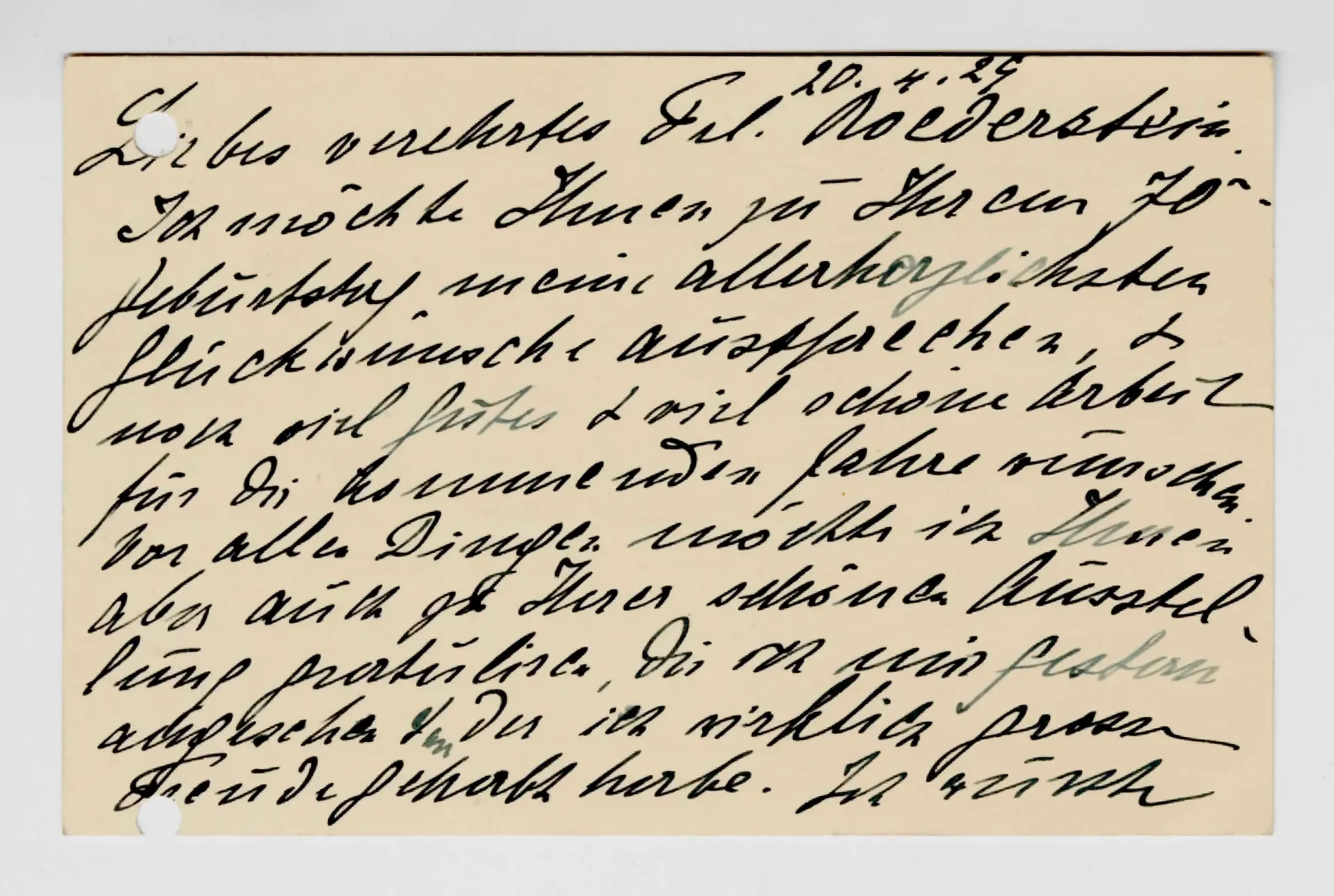 O.W. Roederstein. Zum 70. Geburtstage
