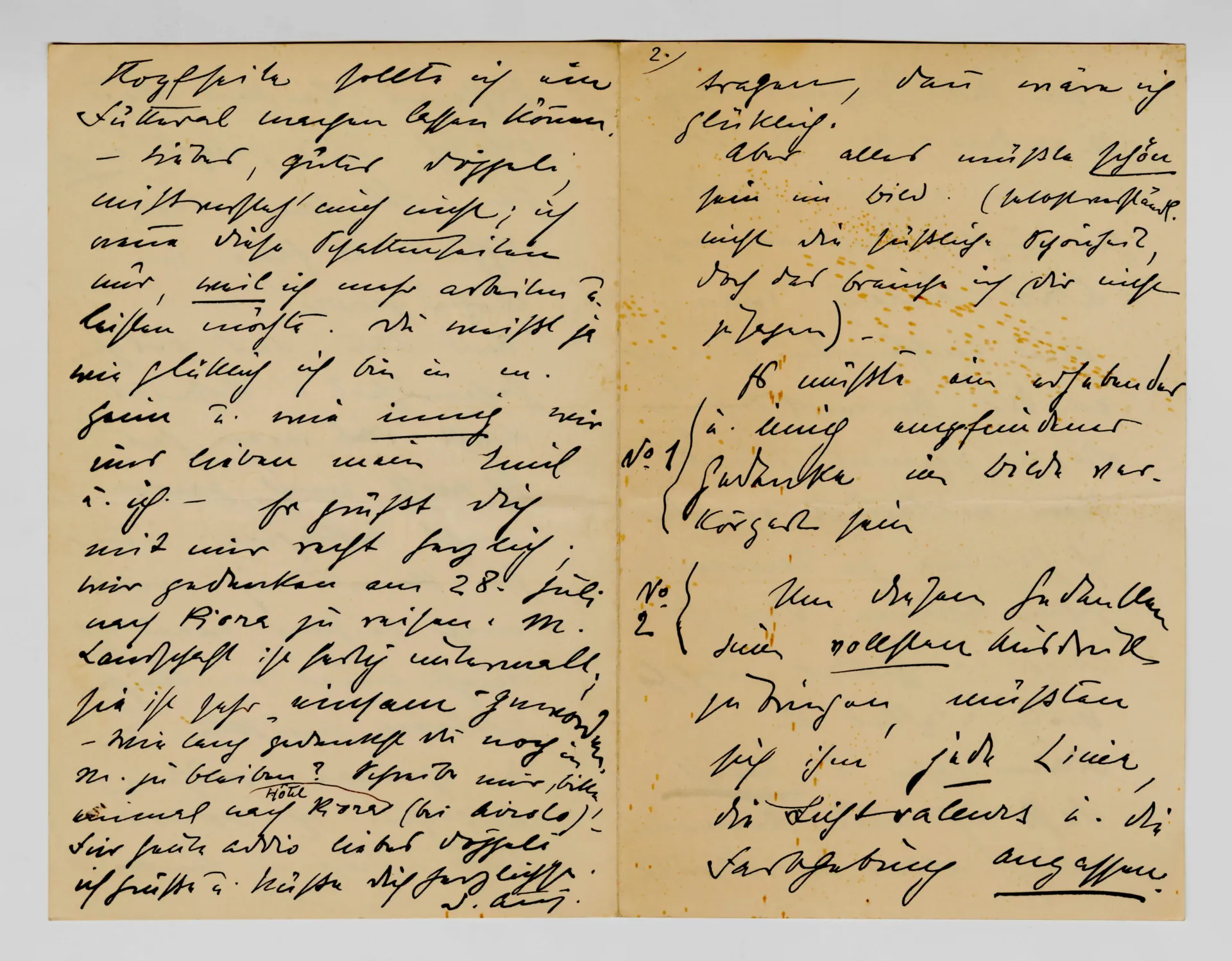 Brief von Anny Stebler-Hopf an Ottilie W. Roederstein, 20. Juli 1903