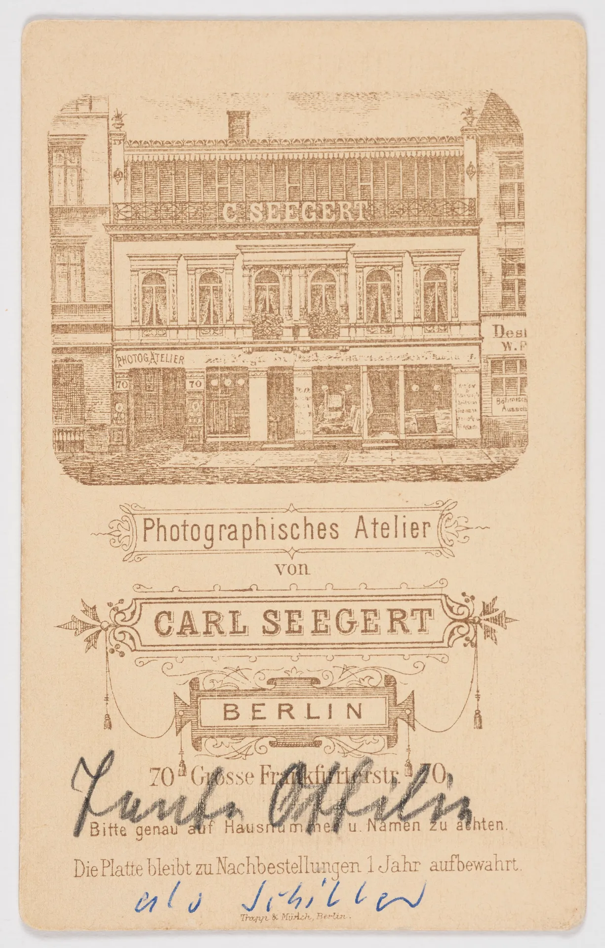 Ottilie W. Roederstein als Schiller