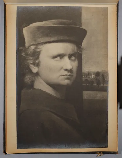 Ottilie W. Roederstein, Selbstbildnis mit Barett, Gemälde, 1898